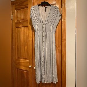 Cottons white and blue stripped dress